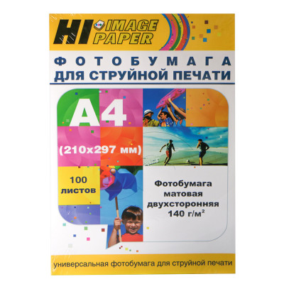 Фотобумага Hi-Image Paper матовая двусторонняя, A4, 140 г/м2, 100 л.