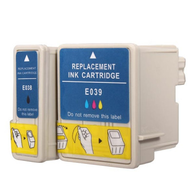 Комплект струйных картриджей T0381, T0390 для Epson C41 / C43 / C45 (Hi-Black Ink), 2 штуки