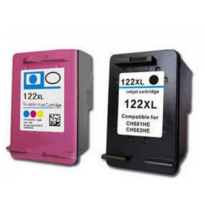 Комплект струйных картриджей для HP Deskjet 1000 / 1050 / 2000 / 2050 / 3000 / 3050 (Hi-Black Ink), № 122XL (Bk, Color), 2 штуки